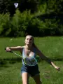 Набір для бадмінтону Talbot BADMINTON SET 2-FIGHTER (2 ракетки, 2 волана та чохол) бірюзово-жовтий 449412