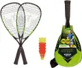 Набір для швидкісного бадмінтону Talbot SPEEDBADMINTON SET SPEED 5500 (2 ракетки, набір воланів та чохол) чорно-зелений 490115 - 490118