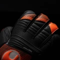 Воротарські рукавички Uhlsport SOFT RESIST+ чорно-жовтогарячі 1011318 01