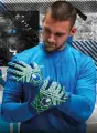 Воротарські рукавиці Uhlsport AQUAGRIP HN синьо-салатово-білі 1011339 01