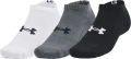 Носки Under Armour CORE NO SHOW 3PK бело-серо-черные (3 пары) 1363241-003
