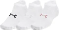 Носки Under Armour ESSENTIAL NO SHOW 3PK белые (3 пары) 1361459-100