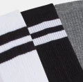 Носки Under Armour ESSENTIAL 6PK CREW белые/серые/черные (6 пар) 1387058-101