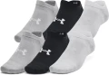 Шкарпетки Under Armour ESSENTIAL NO SHOW 6PK білі/сірі/чорні (6 пар) 1382611-002