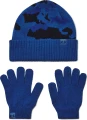 Зимовий набір аксесуарів дитячий Under Armour BEANIE/GLOVE COMBO синьо-чорний камуфляж 1386641-432