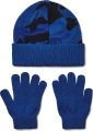 Зимний набор аксессуаров детский Under Armour BEANIE/GLOVE COMBO сине-черный камуфляж 1386641-432