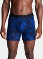Трусы (боксерки) Under Armour PERFORMANCE COTTON 6IN 3-PACK PRINTED BOXERJOCK темно-сине-синие, серые, темно-синие (3 пары) 1383890-400