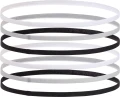 Пов'язки на голову Under Armour MINI ELASTIC 6-PACK HEADBANDS білі, сірі, чорні (6 штук) 1389932-001