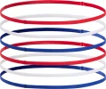 Повязки на голову Under Armour MINI ELASTIC 6-PACK HEADBANDS красные, белые, синие (6 штук) 1389932-600