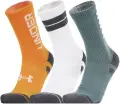 Носки Under Armour PERFORMANCE TECH 3PK CREW SOCKS оранжевые, белые, мятные (3 пары) 1379515-587