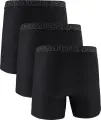 Трусы (боксерки) Under Armour PERFORMANCE TECH MESH 6IN 3-PACK BOXERJOCK черные (3 штуки) 1383884-001