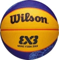 Баскетбольний м'яч Wilson FIBA 3X3 MINI BSKT PARIS 2024 синьо-чорний Розмір 3 WZ3015101XB3