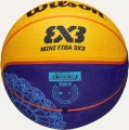 Баскетбольний м'яч Wilson FIBA 3X3 MINI BSKT PARIS 2024 синьо-чорний Розмір 3 WZ3015101XB3