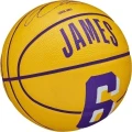 Баскетбольний м'яч Wilson NBA PLAYER ICON MINI LEBRON JAMES жовто-фіолетовий Розмір 3 WZ4007201XB3