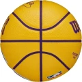 Баскетбольний м'яч Wilson NBA PLAYER ICON MINI LEBRON JAMES жовто-фіолетовий Розмір 3 WZ4007201XB3