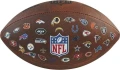 Мяч для американского футбола Wilson NFL OFF THROWBACK 32 TEAM LOGO темно-коричневый Размер 9 WTF1758XBNF32