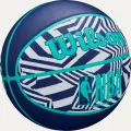 Баскетбольний м'яч Wilson NBA DRV PLUS DAZZLE CAMO OUTDOOR INDIGO темно-синьо-бірюзово-білий Розмір 7 WZ3016102XB7