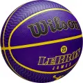 Баскетбольний м'яч Wilson NBA PLAYER ICON OUTDOOR LEBRON JAMES фіолетово-жовтий Розмір 7 WZ4027601XB7