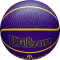 Баскетбольний м'яч Wilson NBA PLAYER ICON OUTDOOR LEBRON JAMES фіолетово-жовтий Розмір 7 WZ4027601XB7