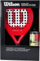 Набір для падл-тенісу Wilson OPTIX XP RED KIT BOX (ракетка і 3 м'ячі) червоний WR202110U2
