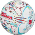 Мяч для пляжного волейбола Wilson GRAFFITI PEACE бело-голубо-красный Размер 5 WV4008302XBOF