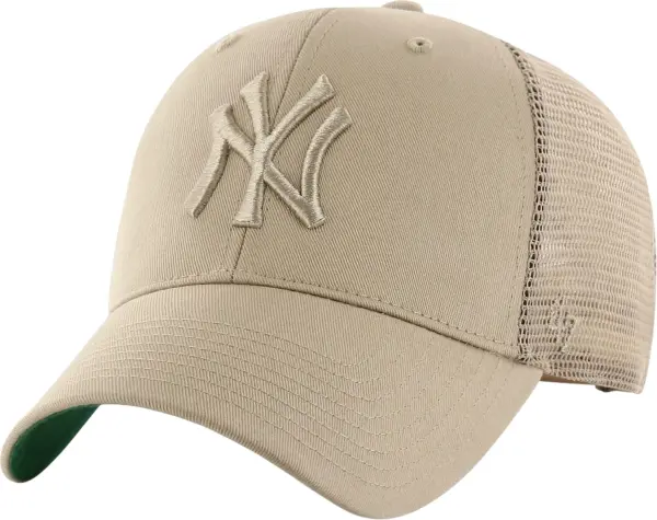 Кепка 47 Brand NEW YORK YANKEES BRANSON MESH бежево-зеленая B-BRANS17CTP-KH