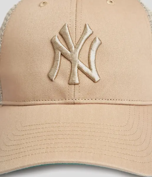 Кепка 47 Brand NEW YORK YANKEES BRANSON MESH бежево-зеленая B-BRANS17CTP-KH