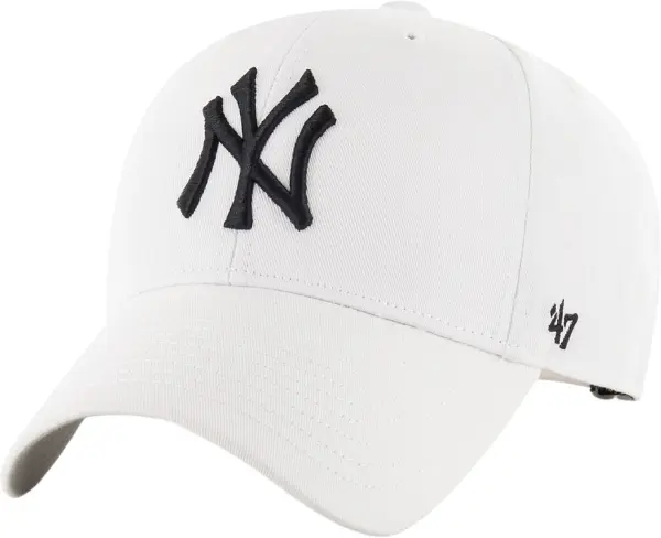 Кепка 47 Brand NEW YORK YANKEES RAISED BASIC белая B-RAC17CTP-WH