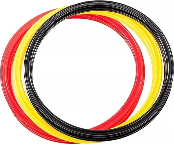 Кільця тренувальні AVK-Sport чорно-жовто-червоні (12 штук) AVK3-610-739-001