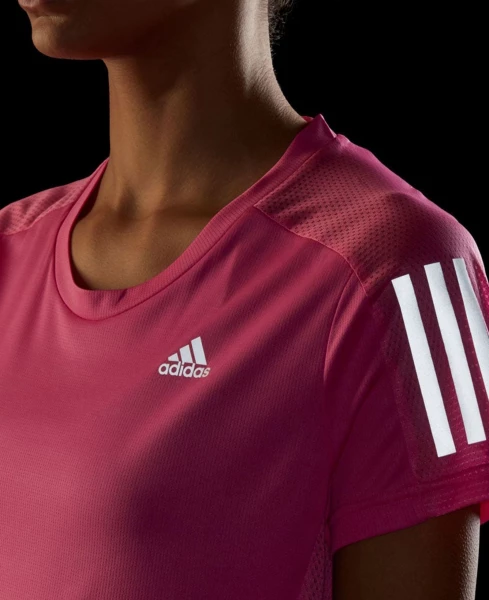 Футболка женская Adidas OWN THE RUN TEE SCRPNK розовая GJ9986