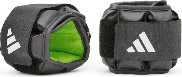 Утяжелители для лодыжки/запястья Adidas PERFORMANCE ANKLE черно-зеленые (2 х 0.5 кг) ADWT-12630