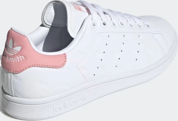 Кеды женские Adidas STAN SMITH бело-розовые EF6865