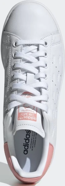Кеды женские Adidas STAN SMITH бело-розовые EF6865