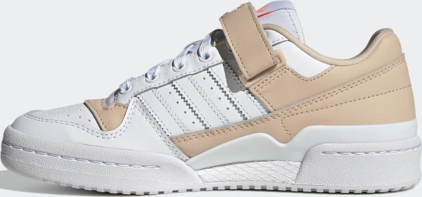 Кроссовки женские Adidas FORUM LOW бело-светло-коричневые GW0569