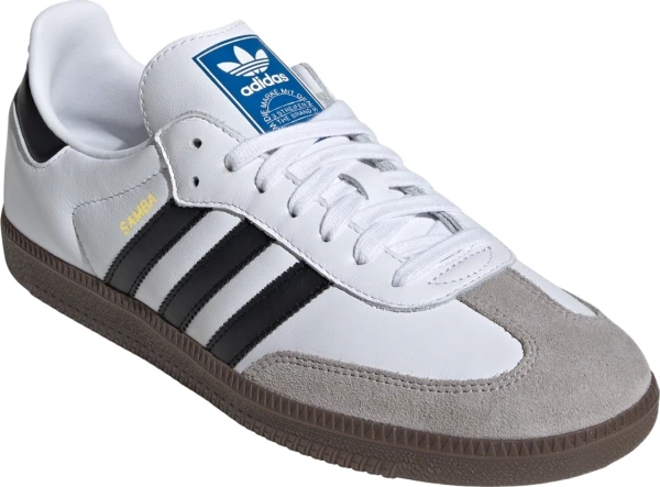 Кеды Adidas SAMBA OG бело-бежево-черные B75806