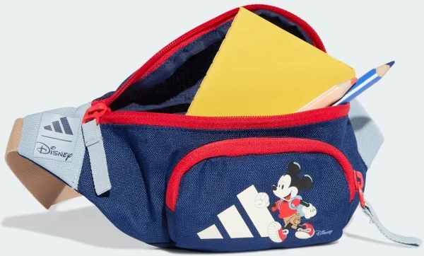 Сумка на пояс детская Adidas DISNEY MICKEY MOUSE BUM BAG KIDS 2L темно-сине-красно-голубая JG5800