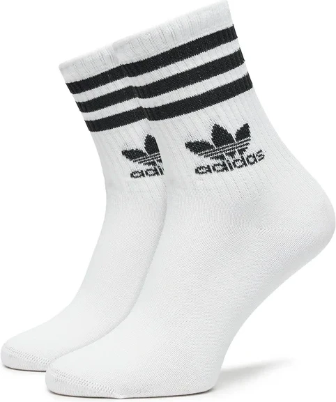 Шкарпетки Adidas MID CUT CREW 3P білі, сірі, чорні (3 пари) IL5023