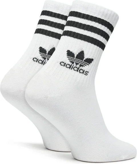 Шкарпетки Adidas MID CUT CREW 3P білі, сірі, чорні (3 пари) IL5023