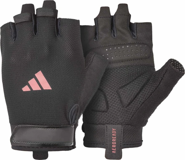 Рукавички для тренінгу Adidas ESSENTIAL TRAINING GLOVES чорно-рожеві M ADGB-15002PK