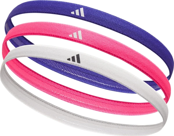 Повязки на голову Adidas HAIRBANDS 3PK розовая, синяя, белая (3 штуки) ADAC-16199