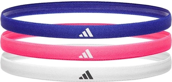 Повязки на голову Adidas HAIRBANDS 3PK розовая, синяя, белая (3 штуки) ADAC-16199