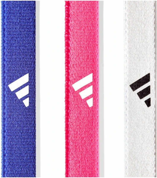 Повязки на голову Adidas HAIRBANDS 3PK розовая, синяя, белая (3 штуки) ADAC-16199
