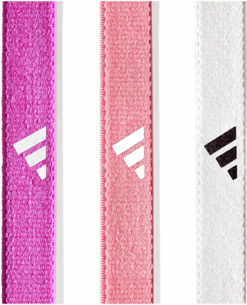 Пов'язки на голову Adidas HAIRBANDS 3PK рожева, фіолетова, біла (3 штуки) ADAC-16198