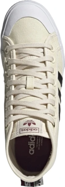 Кеди жіночі Adidas NIZZA PLATFORM MID бежево-чорні H00641