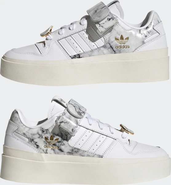 Кроссовки женские Adidas FORUM BONEGA бело-серые GY1541