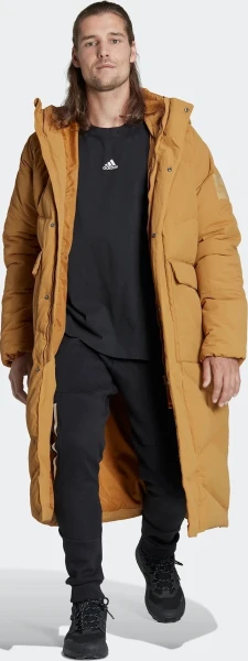 Пуховик Adidas BIG BAFFLE COAT світло-коричневий HN9928