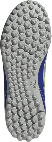 Сороконожки (шиповки) детские Adidas F50 CLUB MESSI TF JUNIOR серебряно-темно-сине-лимонные IH0923