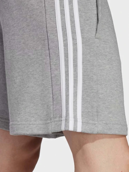 Шорти Adidas ESSENTIALS FRENCH TERRY 3-STRIPES SHORTS сірі IC9437