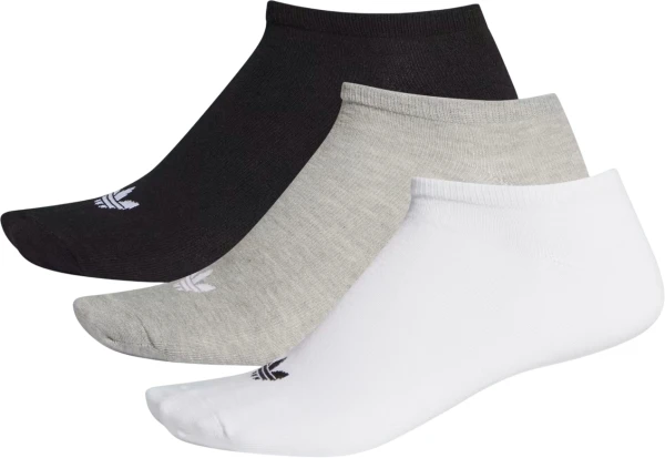 Шкарпетки Adidas TREFOIL LINER 3P білі, сірі, чорні (3 пари) FT8524