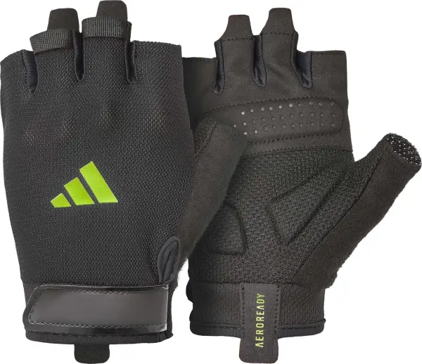 Перчатки для тренинга Adidas ESSENTIAL TRAINING GLOVES черно-салатовые XS ADGB-15000GN